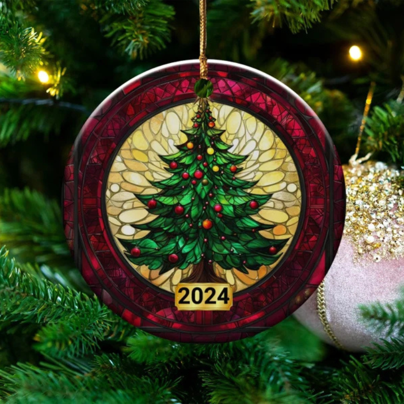 Christmas Tree Ornament, Beautiful Ornaments for Christmas Tree, Classic 2024 Christmas Tree Ornament