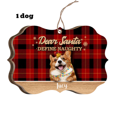 Customized Gift for Dog Lovers, Personalized Wooden Christmas Ornament, Custom Wooden Christmas Ornament for Pet Lovers