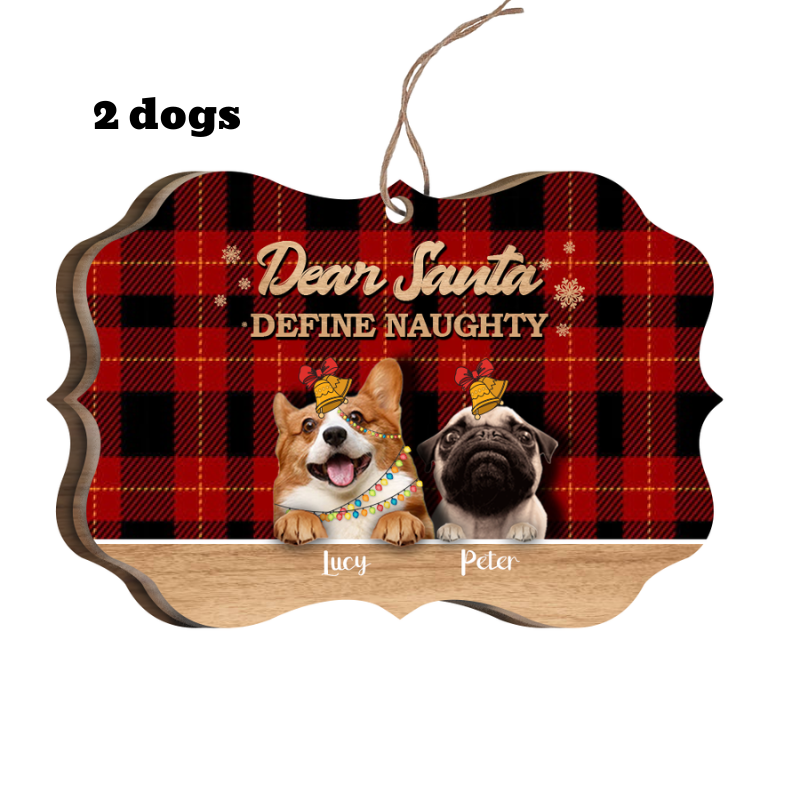 Customized Gift for Dog Lovers, Personalized Wooden Christmas Ornament, Custom Wooden Christmas Ornament for Pet Lovers