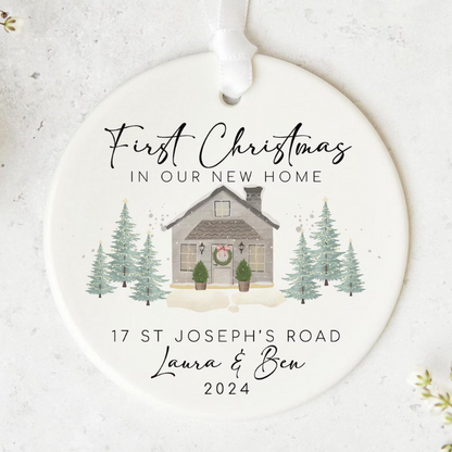 First Christmas in Our New Home Ornament 2024, Welcome Home Ornament 2024 | Custom New Home Christmas Gift