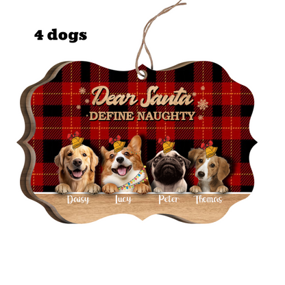 Customized Gift for Dog Lovers, Personalized Wooden Christmas Ornament, Custom Wooden Christmas Ornament for Pet Lovers