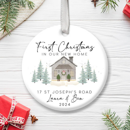 First Christmas in Our New Home Ornament 2024, Welcome Home Ornament 2024 | Custom New Home Christmas Gift