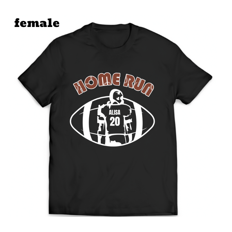 Home Run King Gift For Men Women Boys or Girls T-shirt, Custom Home Run Tee, Home-Run Football T-shirt