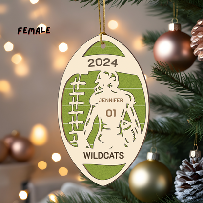 Custom Sports Holiday Ornament, Personalized Rugby Ornament for Players, Personalized Sports Christmas Ornament