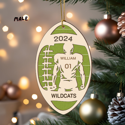 Custom Sports Holiday Ornament, Personalized Rugby Ornament for Players, Personalized Sports Christmas Ornament