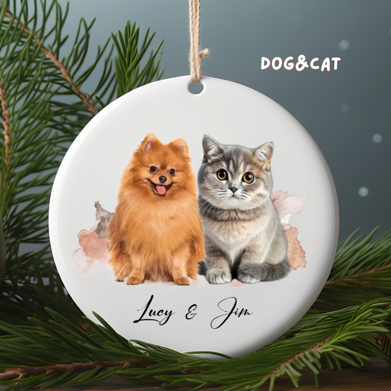 Pet Lover’s Personalized Ceramic Ornament, Custom Pet Ceramic Ornament,