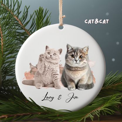 Pet Lover’s Personalized Ceramic Ornament, Custom Pet Ceramic Ornament,