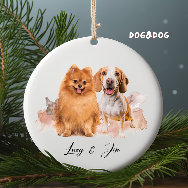 Pet Lover’s Personalized Ceramic Ornament, Custom Pet Ceramic Ornament,