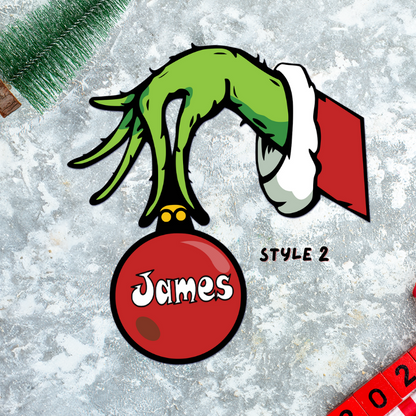 Customized Merry Grinchmas Ornament, Grinchy's Christmas Ornament, Christmas Gift for Family