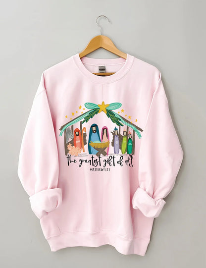 The Greatest Gift Of All Christmas Sweatshirt, Gift of Family Christmas Sweatshirt