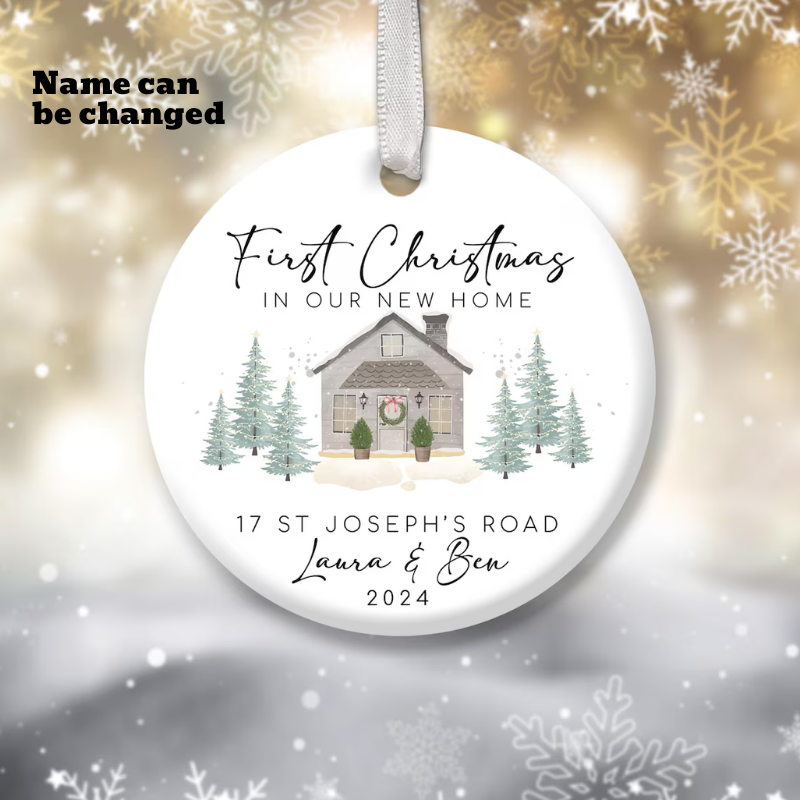 First Christmas in Our New Home Ornament 2024, Welcome Home Ornament 2024 | Custom New Home Christmas Gift