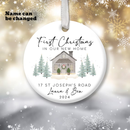 First Christmas in Our New Home Ornament 2024, Welcome Home Ornament 2024 | Custom New Home Christmas Gift