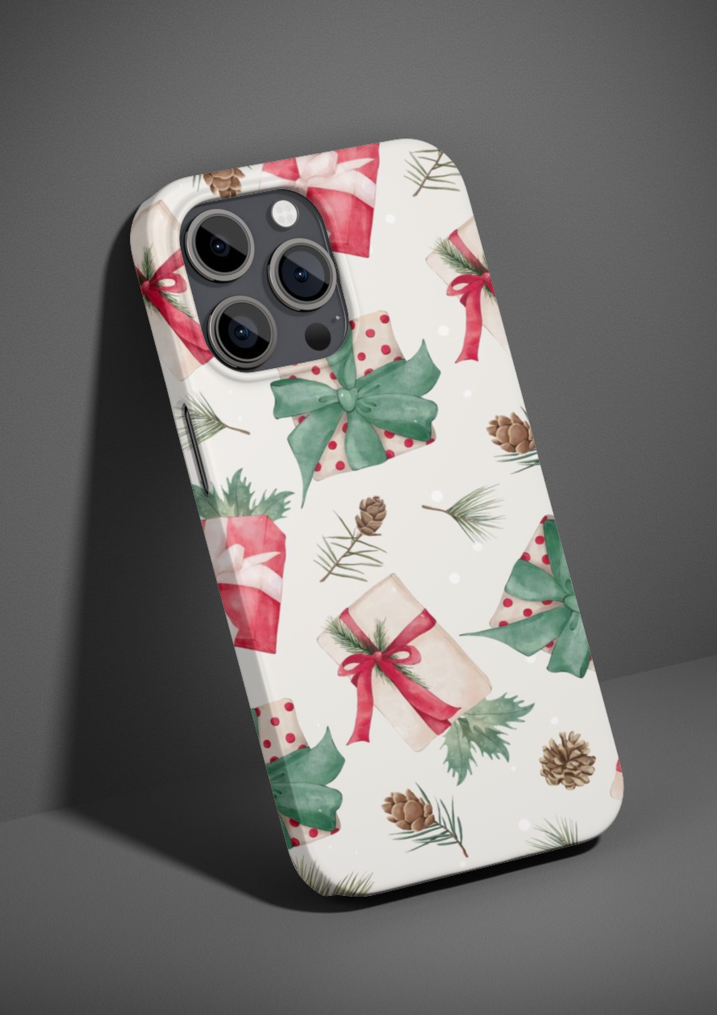 Christmas Holiday Phone Case, Jolly Christmas Vibes Phone Case