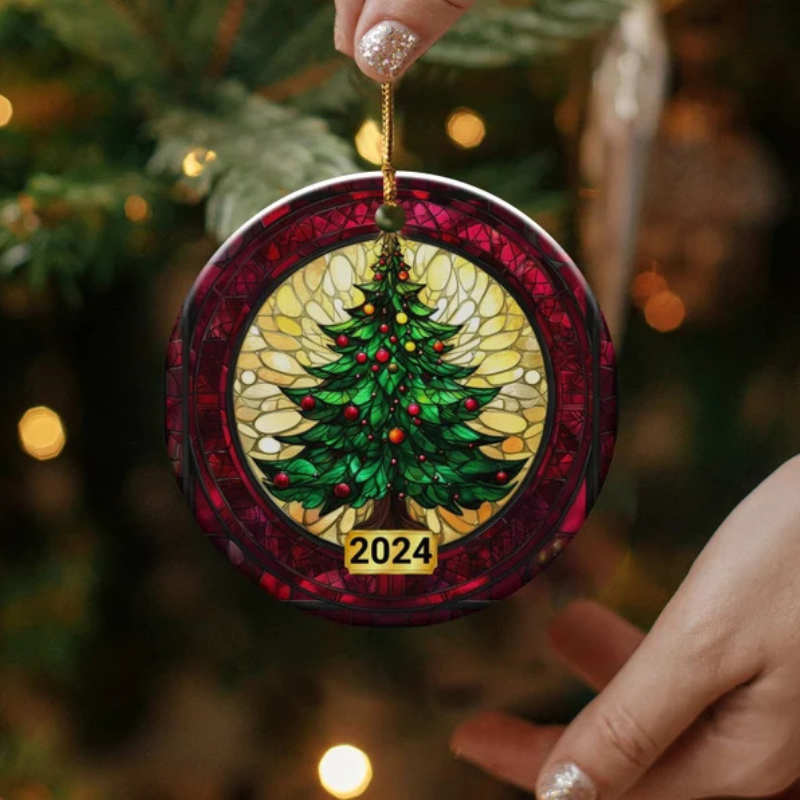 Christmas Tree Ornament, Beautiful Ornaments for Christmas Tree, Classic 2024 Christmas Tree Ornament