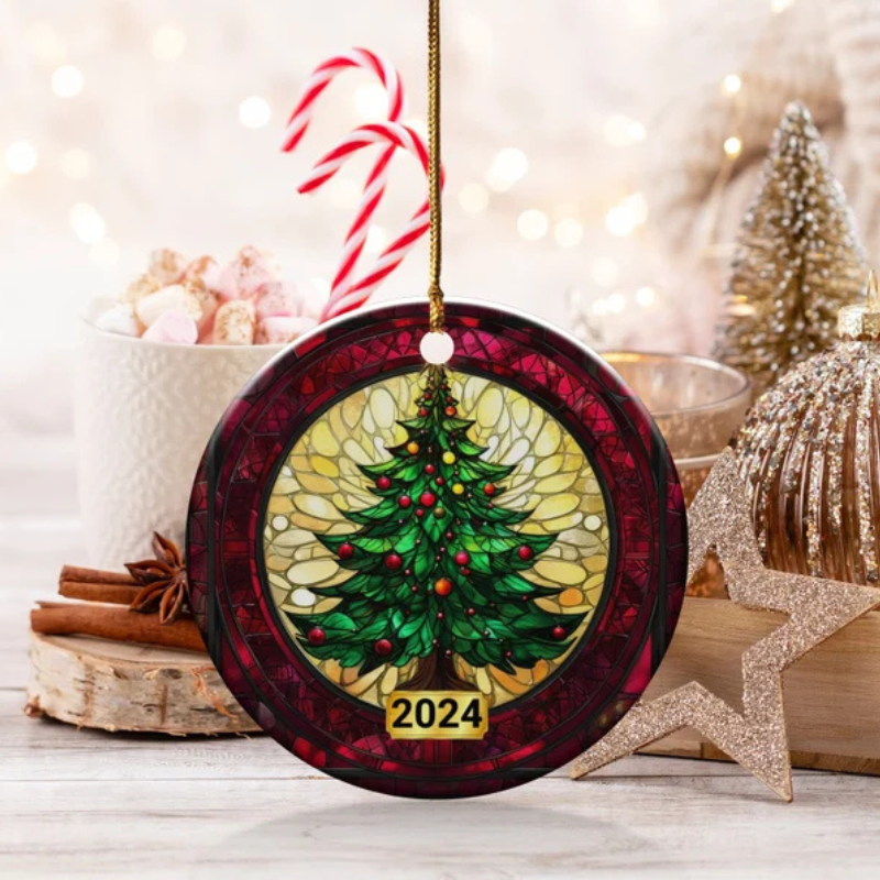 Christmas Tree Ornament, Beautiful Ornaments for Christmas Tree, Classic 2024 Christmas Tree Ornament