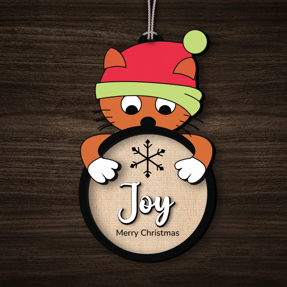 Custom Christmas Character Ornament, Personalized Name Holiday Gift, Wooden Christmas Decoration