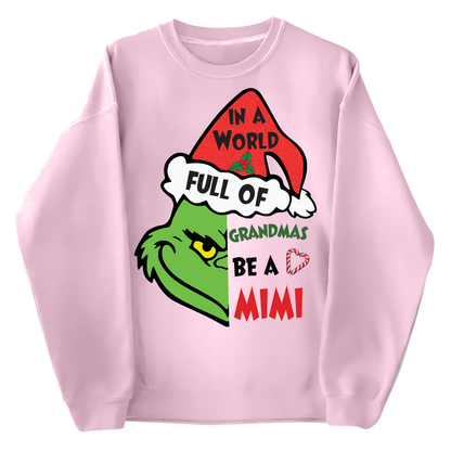 Customizable Christmas Shirt for the Coolest Mimi with Grandkids’ Names, Personalized Grandma Christmas Shirt with Grandkids’ Names