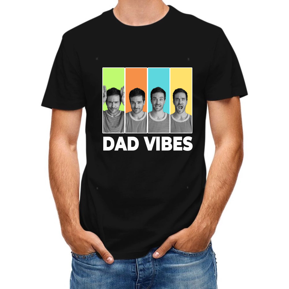 Custom Dad Vibes T-Shirts, Dad Vibes Only Tee, Relaxed Dad Mode T-Shirts