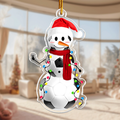 Sport Snowman Acrylic Ornament, Personalized Gift for Players, Teams and Boys