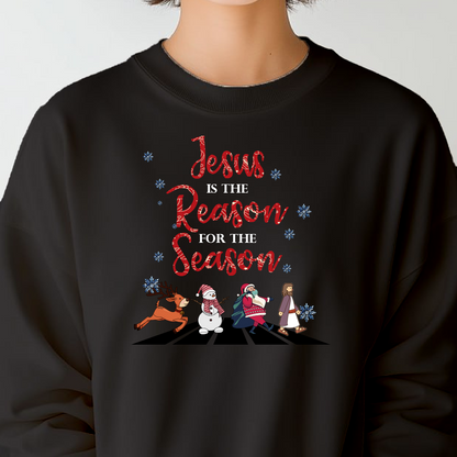 Jesus Is The Reason For The Season Christmas Sweatshirt, Christ Is The Gift This Christmas Sweatshirt, Joyful Christmas: Jesus Is The Saeson For The Christmas Sweatshirt