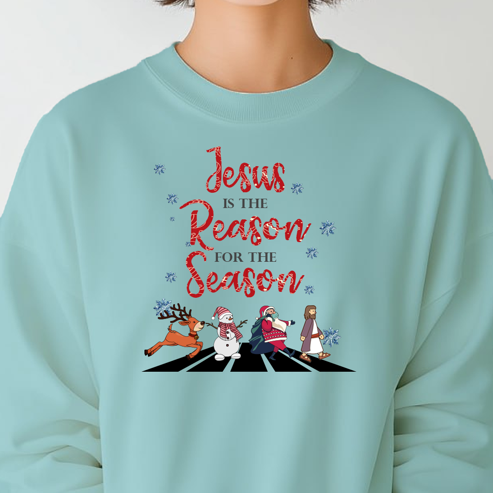 Jesus Is The Reason For The Season Christmas Sweatshirt, Christ Is The Gift This Christmas Sweatshirt, Joyful Christmas: Jesus Is The Saeson For The Christmas Sweatshirt