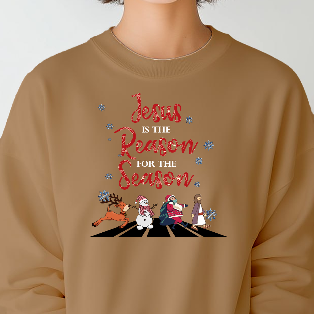 Jesus Is The Reason For The Season Christmas Sweatshirt, Christ Is The Gift This Christmas Sweatshirt, Joyful Christmas: Jesus Is The Saeson For The Christmas Sweatshirt