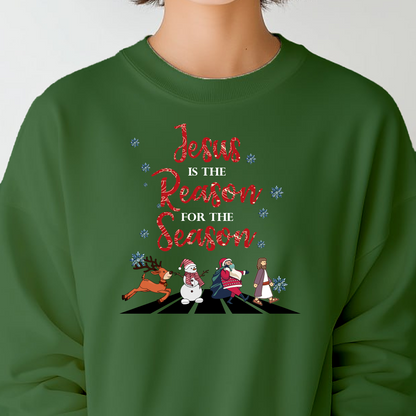 Jesus Is The Reason For The Season Christmas Sweatshirt, Christ Is The Gift This Christmas Sweatshirt, Joyful Christmas: Jesus Is The Saeson For The Christmas Sweatshirt