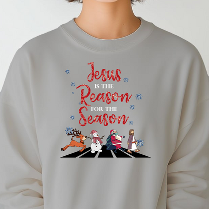 Jesus Is The Reason For The Season Christmas Sweatshirt, Christ Is The Gift This Christmas Sweatshirt, Joyful Christmas: Jesus Is The Saeson For The Christmas Sweatshirt