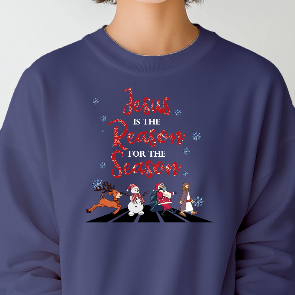 Jesus Is The Reason For The Season Christmas Sweatshirt, Christ Is The Gift This Christmas Sweatshirt, Joyful Christmas: Jesus Is The Saeson For The Christmas Sweatshirt