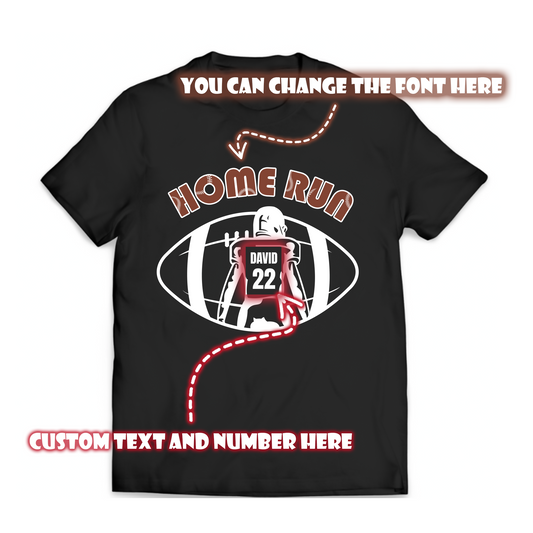 Home Run King Gift For Men Women Boys or Girls T-shirt, Custom Home Run Tee, Home-Run Football T-shirt