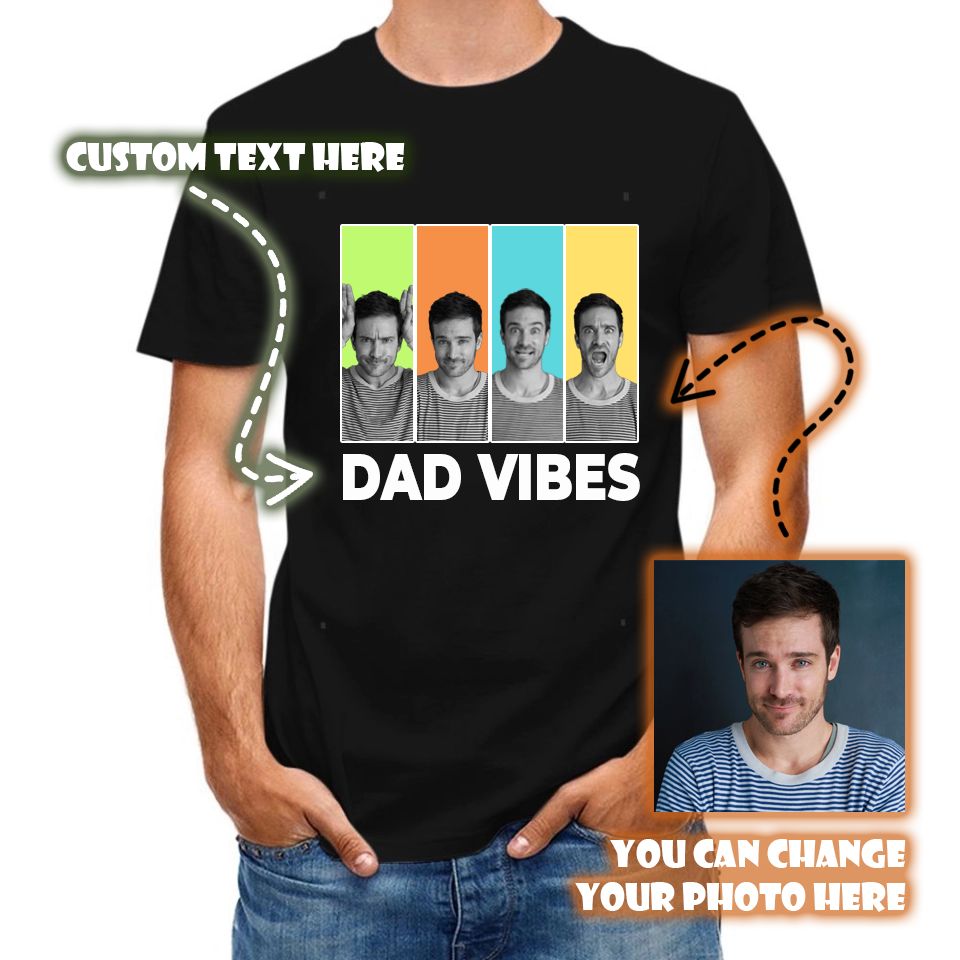 Custom Dad Vibes T-Shirts, Dad Vibes Only Tee, Relaxed Dad Mode T-Shirts