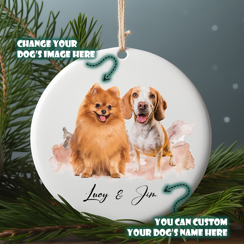 Pet Lover’s Personalized Ceramic Ornament, Custom Pet Ceramic Ornament,