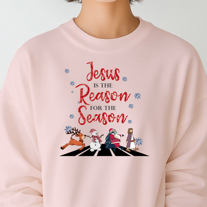 Jesus Is The Reason For The Season Christmas Sweatshirt, Christ Is The Gift This Christmas Sweatshirt, Joyful Christmas: Jesus Is The Saeson For The Christmas Sweatshirt