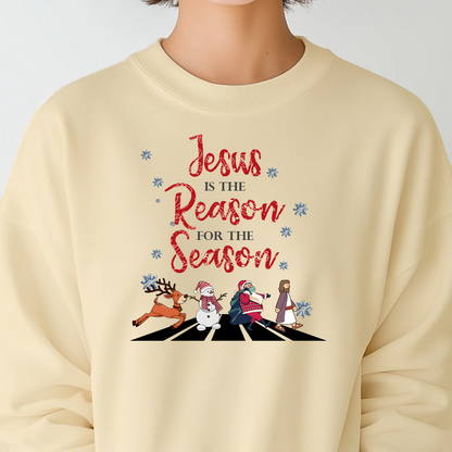 Jesus Is The Reason For The Season Christmas Sweatshirt, Christ Is The Gift This Christmas Sweatshirt, Joyful Christmas: Jesus Is The Saeson For The Christmas Sweatshirt