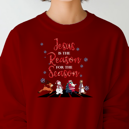 Jesus Is The Reason For The Season Christmas Sweatshirt, Christ Is The Gift This Christmas Sweatshirt, Joyful Christmas: Jesus Is The Saeson For The Christmas Sweatshirt