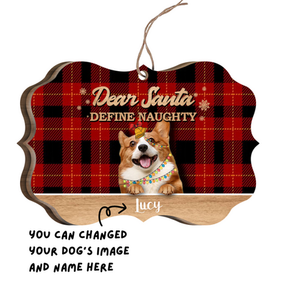 Customized Gift for Dog Lovers, Personalized Wooden Christmas Ornament, Custom Wooden Christmas Ornament for Pet Lovers