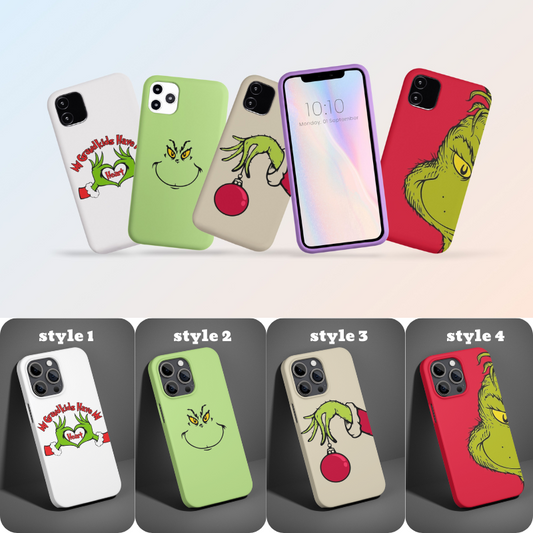 Funny Grinch Christmas PhoneCase, Grinch Style Phone Case